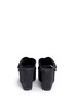 Back View - Click To Enlarge - PEDRO GARCIA  - 'Dita' perforated suede wedge mule sandals
