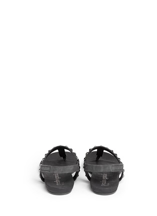 Back View - Click To Enlarge - PEDRO GARCIA  - 'Judith' crystal stud suede sandals