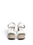 Figure View - Click To Enlarge - PEDRO GARCIA  - 'Dulce' burlap wedge leather sandals