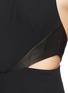 Detail View - Click To Enlarge - ALICE & OLIVIA - 'Adel' leather trim side cutout maxi dress