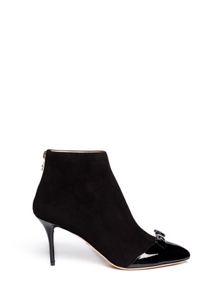 Main View - Click To Enlarge - CHARLOTTE OLYMPIA - 'Myrtle' patent toe cap suede