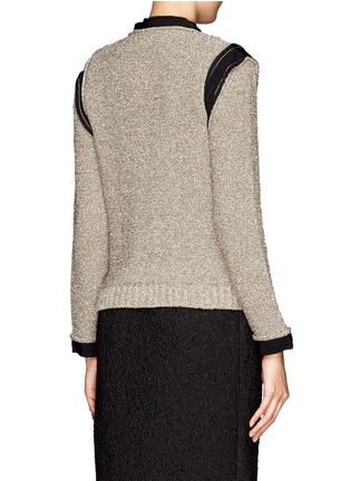 Back View - Click To Enlarge - LANVIN - Lamé tweed cardigan