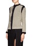 Front View - Click To Enlarge - LANVIN - Lamé tweed cardigan