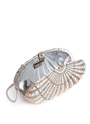 Detail View - Click To Enlarge - JUDITH LEIBER - 'Sea Dream Shell' crystal pavé minaudière