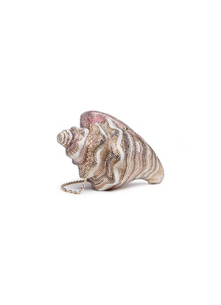 Figure View - Click To Enlarge - JUDITH LEIBER - 'Conch Shell' crystal pavé minaudière