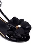 Detail View - Click To Enlarge - LANVIN - Faux pearl floral patent leather sandals