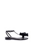 Main View - Click To Enlarge - LANVIN - Faux pearl floral patent leather sandals