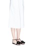 Figure View - Click To Enlarge - LANVIN - Faux pearl floral patent leather sandals
