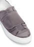 Detail View - Click To Enlarge - PEDRO GARCIA  - 'Palmira' Velcro® strap satin and suede sneakers