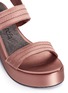 Detail View - Click To Enlarge - PEDRO GARCIA  - 'Decima' satin platform sandals