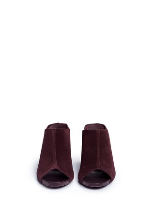 Front View - Click To Enlarge - PEDRO GARCIA  - 'Yavel' suede open toe mules