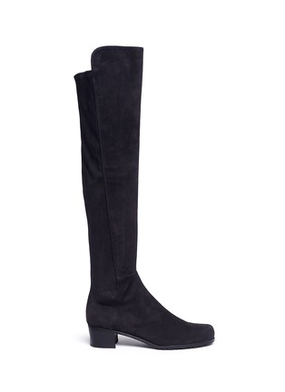 Main View - Click To Enlarge - STUART WEITZMAN - 'All Serve' stretch suede thigh high boots