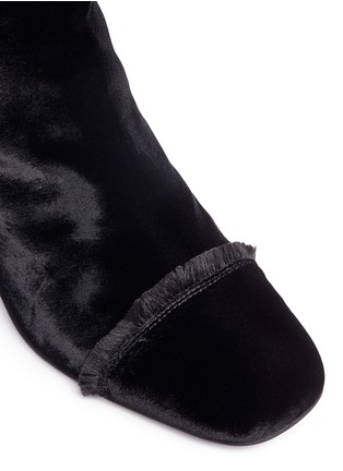 Detail View - Click To Enlarge - STUART WEITZMAN - 'On The Fringe' velvet boots