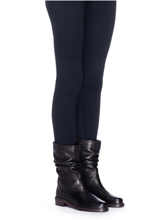 Figure View - Click To Enlarge - STUART WEITZMAN - 'Spartan' leather mid calf boots