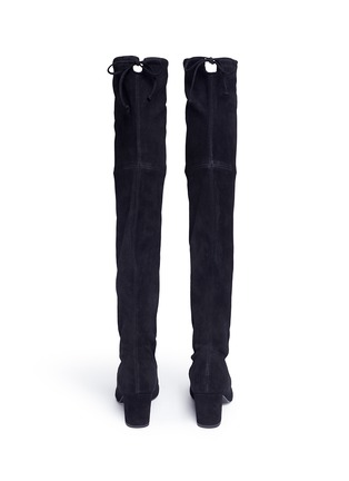 Back View - Click To Enlarge - STUART WEITZMAN - 'Thigh Land' stretch suede thigh high boots