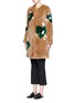 Front View - Click To Enlarge - YVES SALOMON - Floral print Rex rabbit fur coat