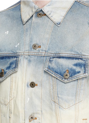 Detail View - Click To Enlarge - FAITH CONNEXION - Distressed bleached cotton denim jacket