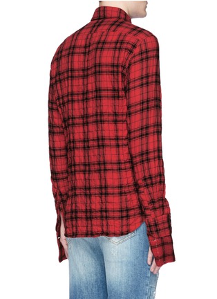 Back View - Click To Enlarge - FAITH CONNEXION - Check plaid double cuff shirt