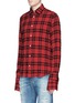 Front View - Click To Enlarge - FAITH CONNEXION - Check plaid double cuff shirt