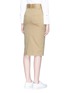Back View - Click To Enlarge - COMME MOI - Belted cotton twill pencil skirt