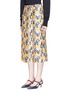 Front View - Click To Enlarge - GUCCI - 'GG Wallpaper' print pleated silk twill skirt