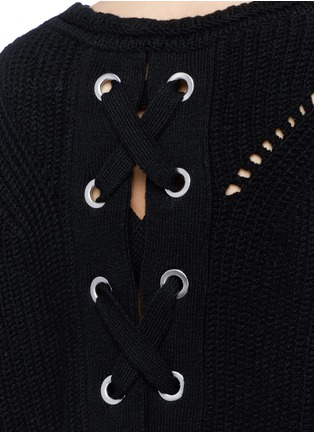 Detail View - Click To Enlarge - ISABEL MARANT - 'Grifin' lace-up back sweater