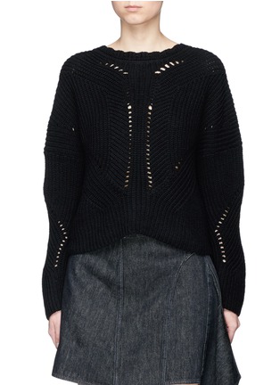 Main View - Click To Enlarge - ISABEL MARANT - 'Grifin' lace-up back sweater
