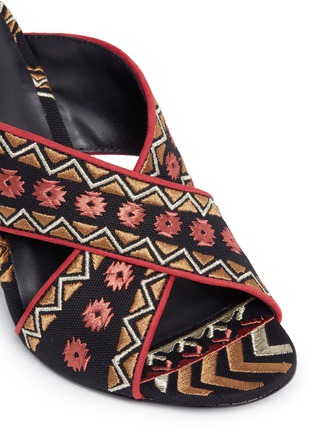 Detail View - Click To Enlarge - ASH - 'Adel' ethnic embroidered mule sandals