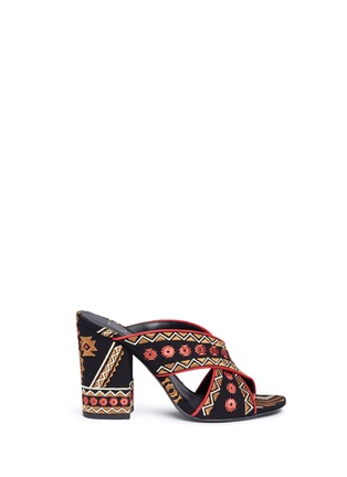 Main View - Click To Enlarge - ASH - 'Adel' ethnic embroidered mule sandals