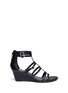 Main View - Click To Enlarge - ASH - 'Nuba Bis' stud caged wedge sandals