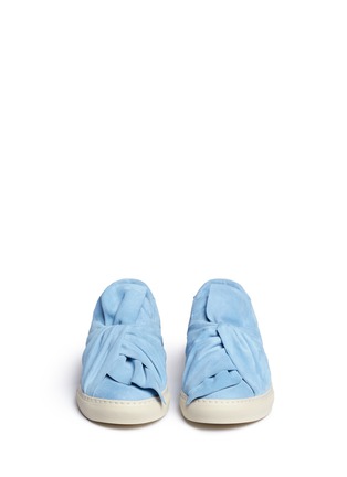 Front View - Click To Enlarge - PORTS 1961 - Twist bow suede slip-ons