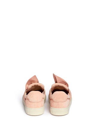 Back View - Click To Enlarge - PORTS 1961 - Twist bow suede slip-on sneakers