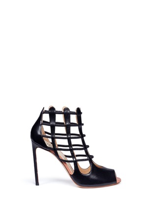 Main View - Click To Enlarge - FRANCESCO RUSSO - 'Nadia' cutout heel leather sandal booties