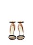 Front View - Click To Enlarge - FRANCESCO RUSSO - Suede panel patent leather sandals