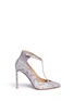 Main View - Click To Enlarge - FRANCESCO RUSSO - T-bar karung snakeskin leather pumps