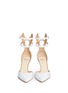 Front View - Click To Enlarge - FRANCESCO RUSSO - Double ankle strap kid leather pumps
