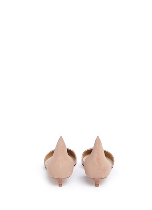 Back View - Click To Enlarge - FRANCESCO RUSSO - 'Phard' pointed suede counter d'Orsay pumps