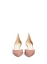 Front View - Click To Enlarge - FRANCESCO RUSSO - 'Phard' pointed suede counter d'Orsay pumps