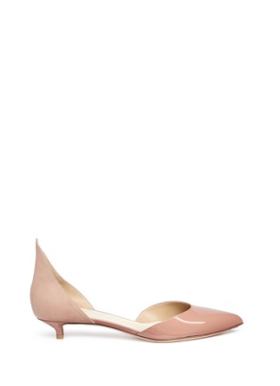 Main View - Click To Enlarge - FRANCESCO RUSSO - 'Phard' pointed suede counter d'Orsay pumps