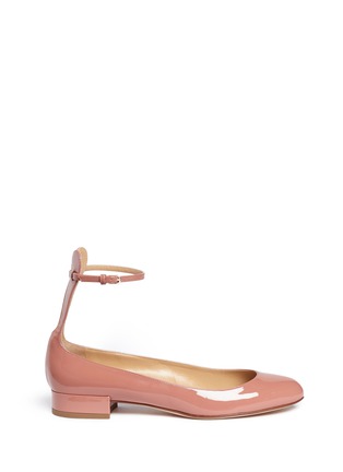 Main View - Click To Enlarge - FRANCESCO RUSSO - Ankle strap patent leather pumps