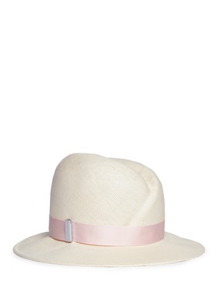 Main View - Click To Enlarge - GIGI BURRIS MILLINERY - 'Nell' front scar straw fedora hat