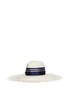 Figure View - Click To Enlarge - GIGI BURRIS MILLINERY - 'Leila' ribbon band frayed brim straw hat