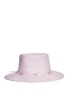 Figure View - Click To Enlarge - GIGI BURRIS MILLINERY - 'Meredith' feather trim stripe straw hat