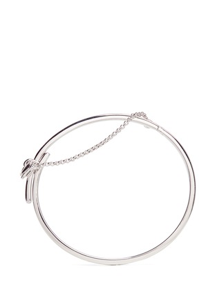 Figure View - Click To Enlarge - EDDIE BORGO - 'Extra Thin Safety Chain' silver plated bracelet