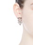 Figure View - Click To Enlarge - EDDIE BORGO - 'Twill Chevron' cubic zirconia drop earrings