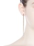 Figure View - Click To Enlarge - EDDIE BORGO - 'Peaked Baguette Line' cubic zirconia hinged linear earrings