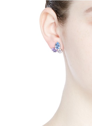 Figure View - Click To Enlarge - EDDIE BORGO - 'Estate Pop' glass crystal earrings
