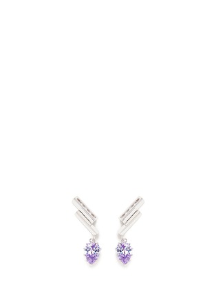Main View - Click To Enlarge - EDDIE BORGO - 'Estate Pop Ear Climbers' glass crystal drop earrings