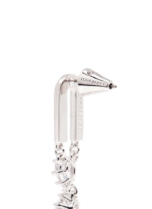 Detail View - Click To Enlarge - EDDIE BORGO - 'Estate Pop' padlock hoop glass crystal drop earrings