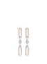Main View - Click To Enlarge - EDDIE BORGO - 'Estate Pop' padlock hoop glass crystal drop earrings